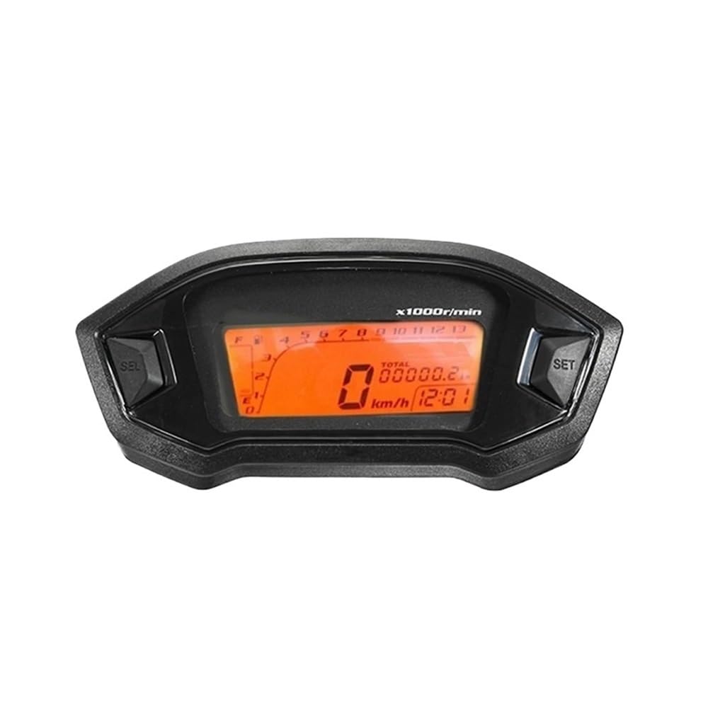 LPBRMDJW Motorrad-Kilometerzähler Universal Motorrad Kilometerzähler Digital Tacho Hintergrundbeleuchtung Drehzahlmesser Für 2-4 Zylinder Meter Odemeter von LPBRMDJW