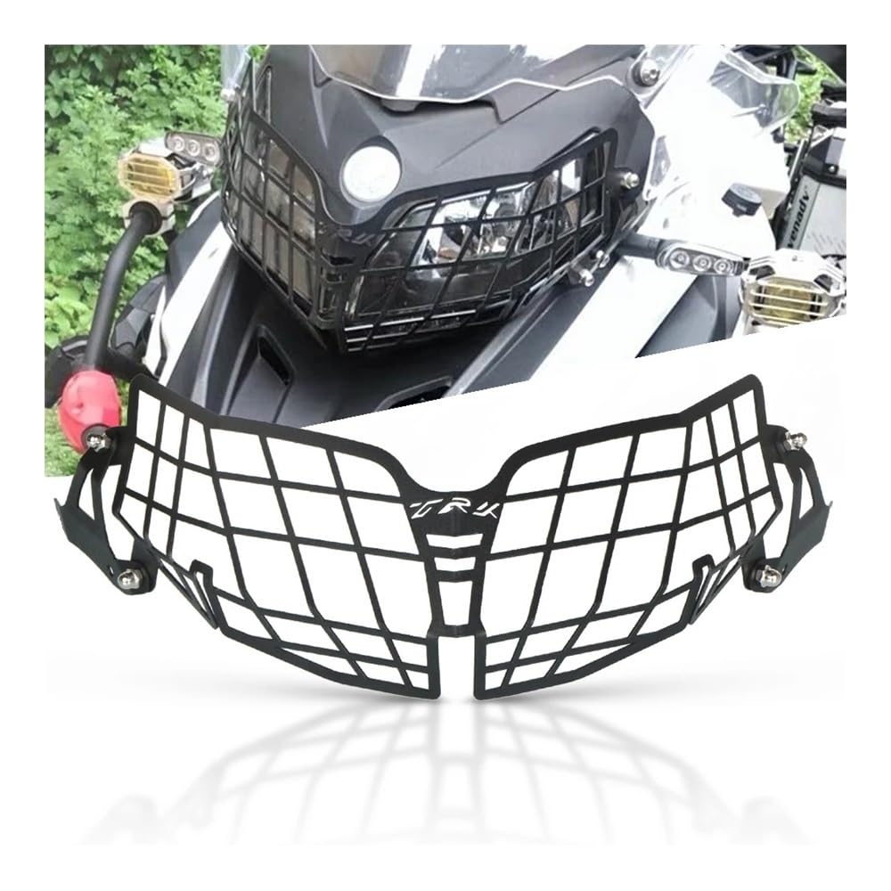 LPBRMDJW Motorrad-Scheinwerferschutzgitter Für Benelli TRK 502 502x Trk502 TRK502x 2018 2019 2020 2021 Motorrad Scheinwerfer Scheinwerfer Kühlergrill Schild Schutz Cover Schutz von LPBRMDJW