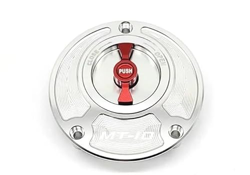 LPBRMDJW Motorrad-Tankdeckel Für Yam&aha MT10 MT-10 2016 Kraftstoff Tankdeckel Abdeckung CNC Aluminium Keyless Motorrad Zubehör von LPBRMDJW