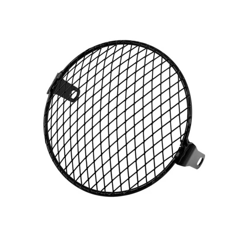 Motorrad-Scheinwerferschutzgitter 7 "Motorrad Scheinwerfer Mesh Grill Schutz Front Lampe Mesh Grille Abdeckung Schutz Für Cafe Racer Cruiser Scheinwerfer Abdeckung von LPBRMDJW