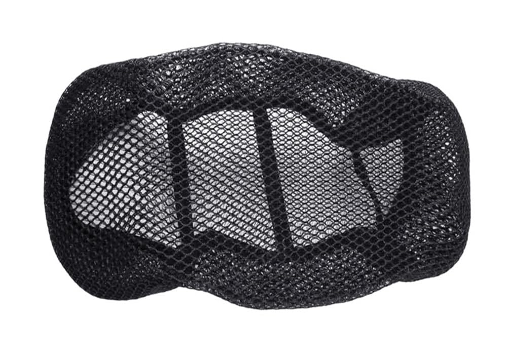 Mesh Stoff Sitz Abdeckung Motorrad-Zubehör, Schwarzer Mesh-3D-Sitzbezug, Atmungsaktiv, Sonnenbeständig, rutschfest, Bequem, Motorrad-Schutzsitzbezug von LPFTHNDJK