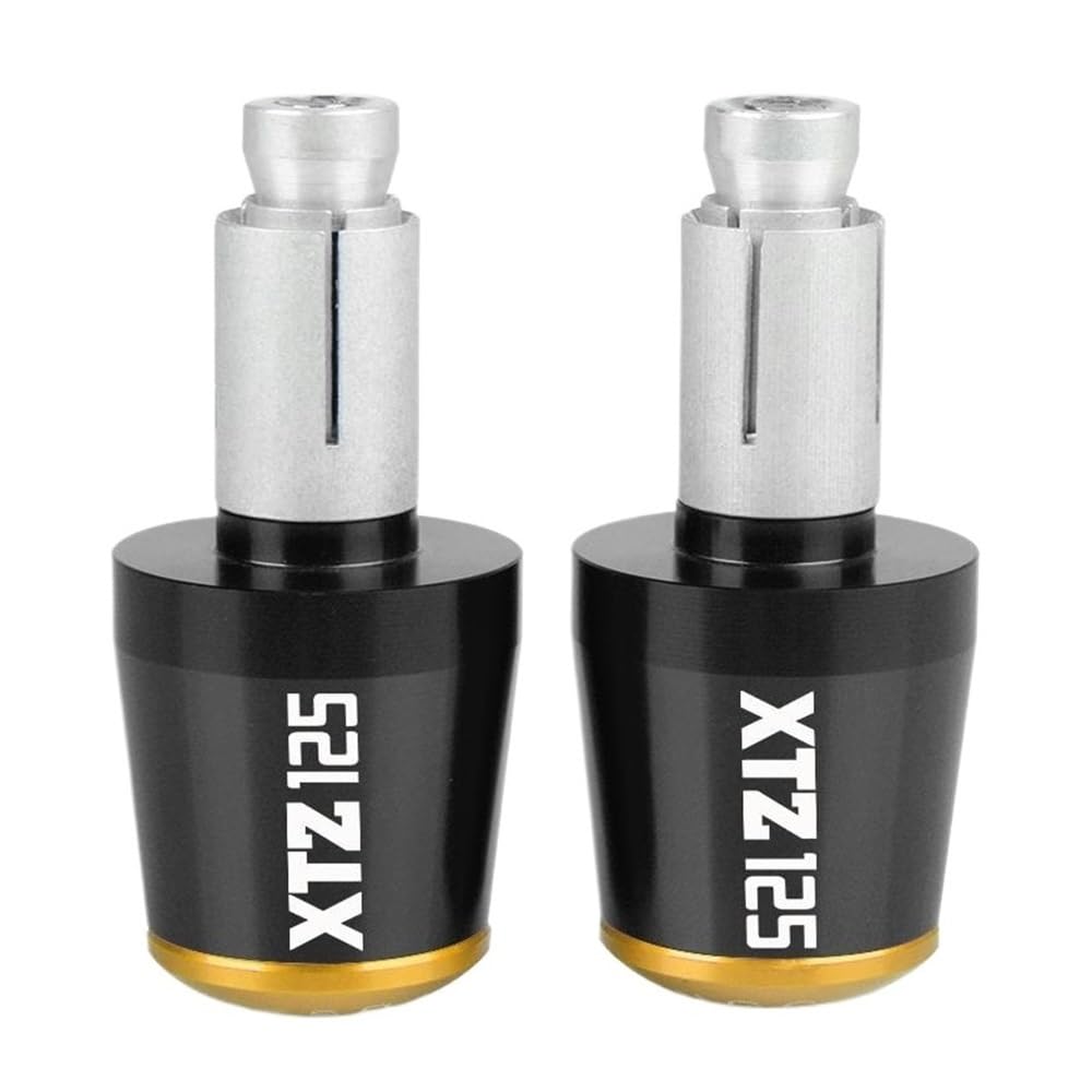 Motorrad Griff Bar End Motorrad CNC Lenkergriffe Schieberkappen Stecker Lenkerenden Gegengewicht Stecker Rollerkappen Für YAMA&HA XTZ125 XTZ 125 2014-2016 von LPFTHNDJK