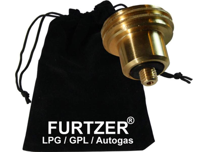 LPG GPL Autogas Tankadapter M10 ACME kurz Adapter mit Stoffbeutel by Furtzer® von Furtzer