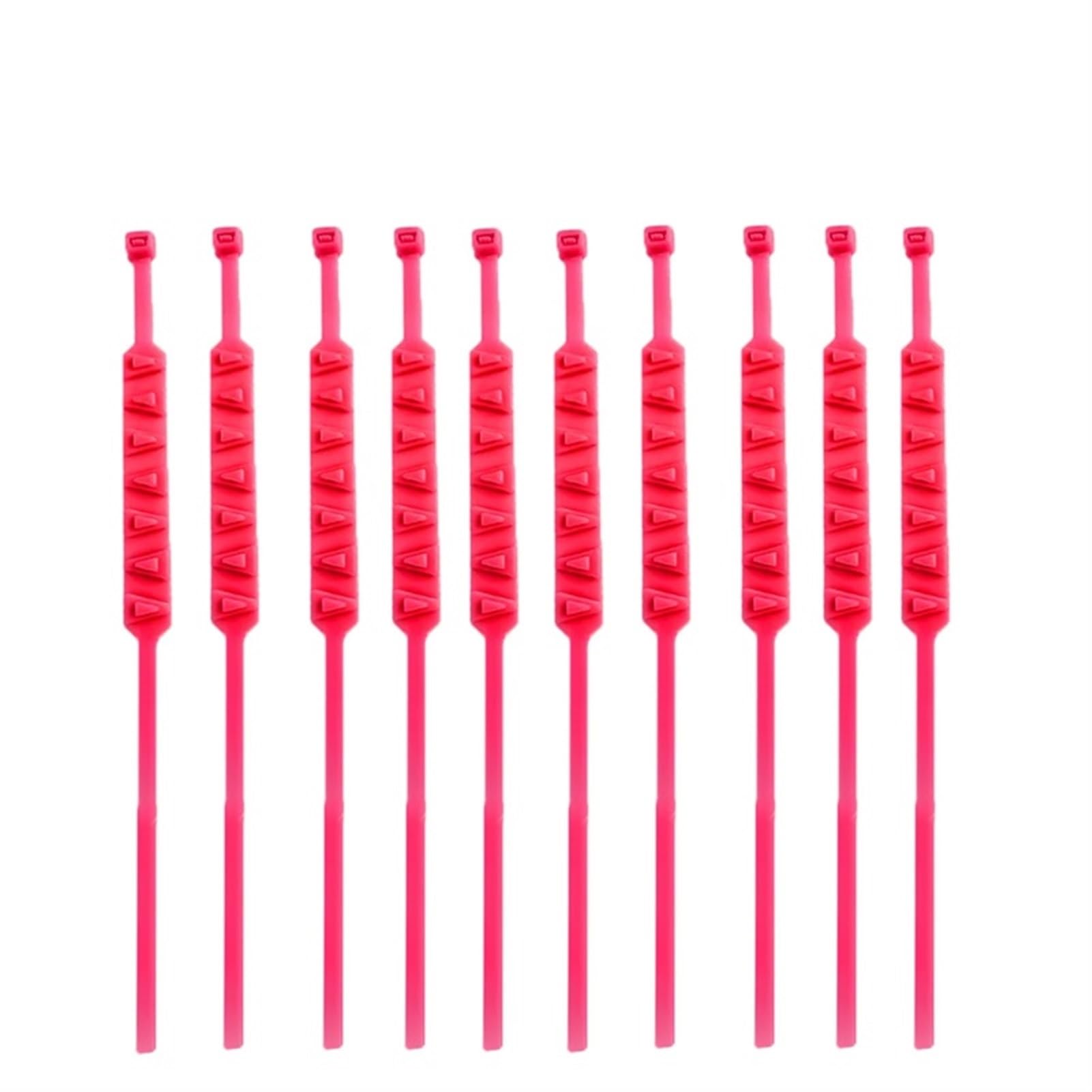 Schneeketten Universelle rutschfeste Schneeketten for Motorräder, Fahrräder, Winterreifen, Räder, rutschfeste Kabelbinder, Motorrad-Notfall-Kettenwerkzeug Universal Schneeketten Auto(10pcs red) von LPHFDCS