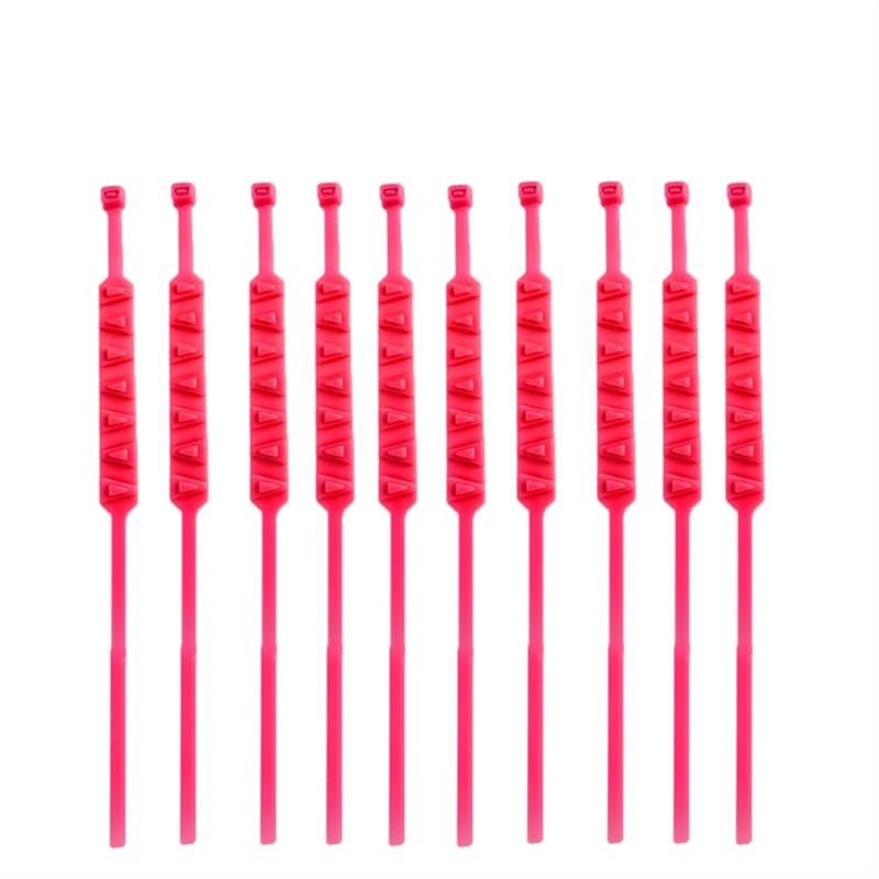 Schneeketten Universelle rutschfeste Schneeketten for Motorräder, Fahrräder, Winterreifen, Räder, rutschfeste Kabelbinder, Motorrad-Notfall-Kettenwerkzeug Universal Schneeketten Auto(10pcs red) von LPHFDCS