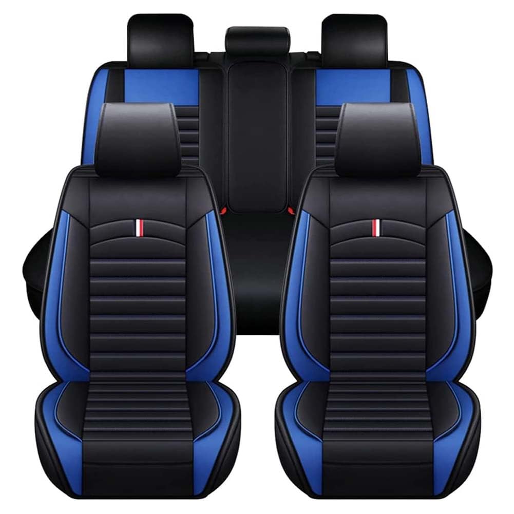 LPOJUHBSWAR Autositzbezüge komplettes Set Für Citroen C4 Cactus Crossover SUV 2012-2025, Schonbezüge für Vordersitze Und Rückbank, Auto Sitzbezüge Airbag Kompatibel,G/Black-Blue von LPOJUHBSWAR