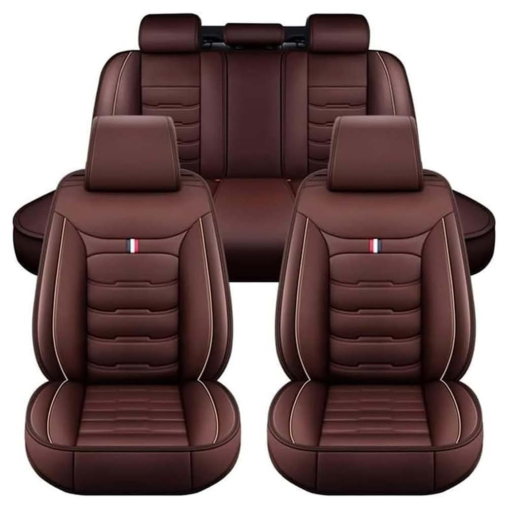 LPOJUHBSWAR Kunstleder-Autositzbezüge Für Hyundai Veracruz 2007-2012 5seats, 5-Sitzer Luxus Autositzbezüge Vorderseite und Rückseite Autositze,F/Coffee von LPOJUHBSWAR