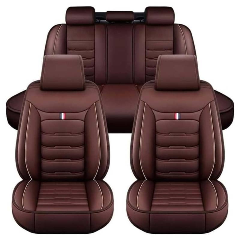 LPOJUHBSWAR Kunstleder-Autositzbezüge Für Hyundai Veracruz 2007-2012 5seats, 5-Sitzer Luxus Autositzbezüge Vorderseite und Rückseite Autositze,F/Coffee von LPOJUHBSWAR