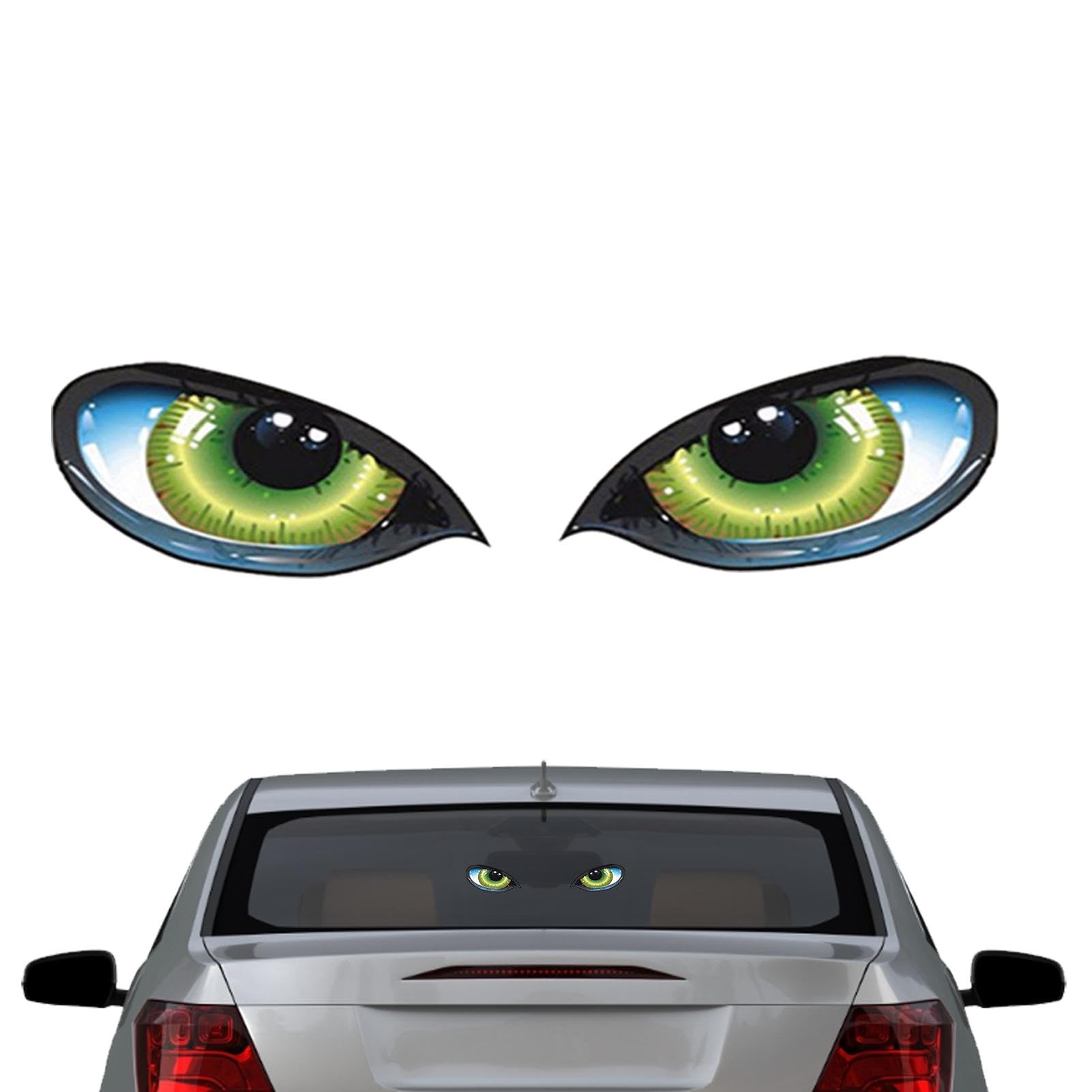 LPORF Auto-Aufkleber mit reflektierenden Augen | Reflektierende 3D-Stereo-Augenaufkleber | Lustiges Autozubehör, langlebige Autodekoration für Zuhause, LKW, Fahrzeug von LPORF