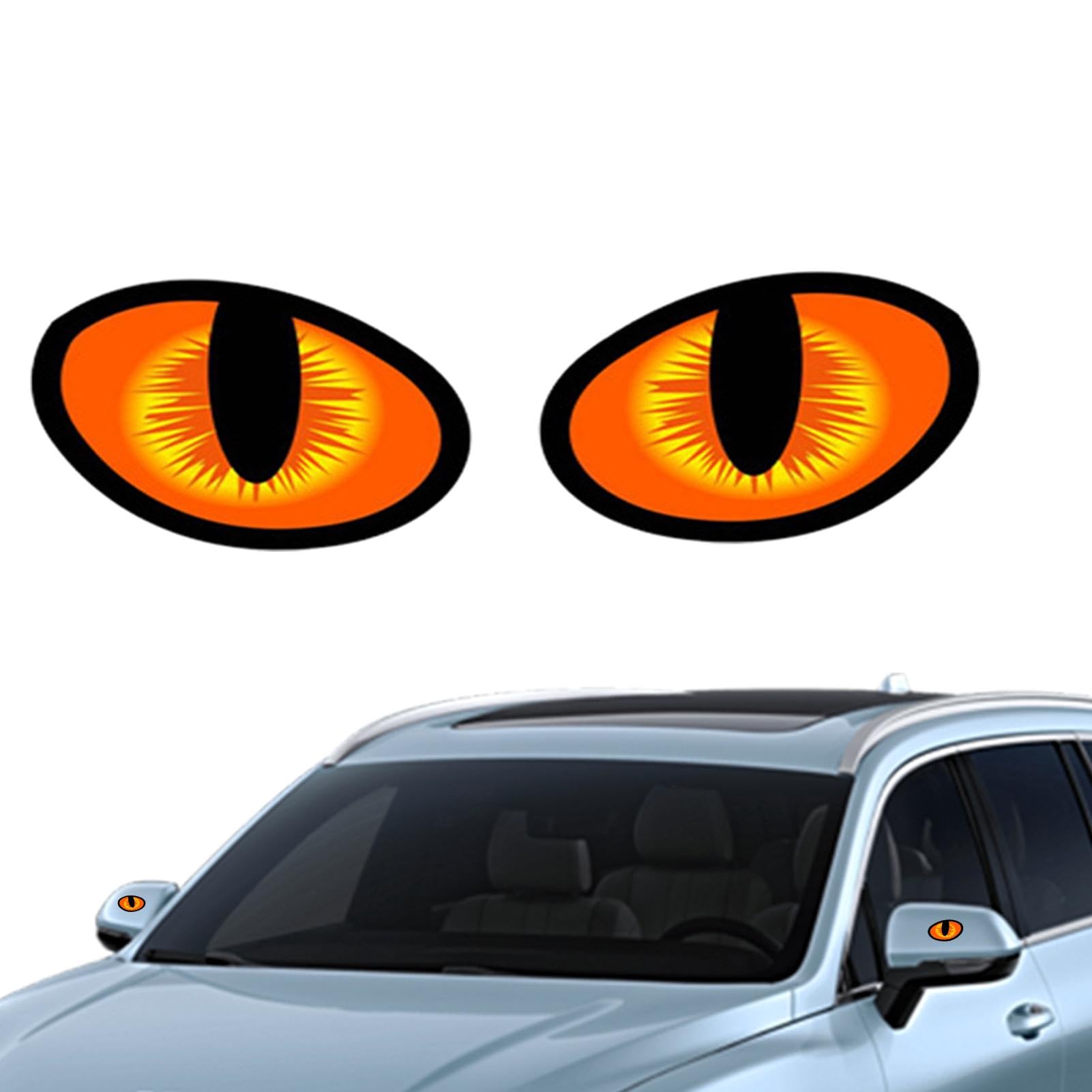 LPORF Auto-Aufkleber mit reflektierenden Augen | Reflektierende 3D-Stereo-Augenaufkleber | Wasserfeste Autoaufkleber, langlebiges Autozubehör für Wand, Automobil, Zuhause von LPORF