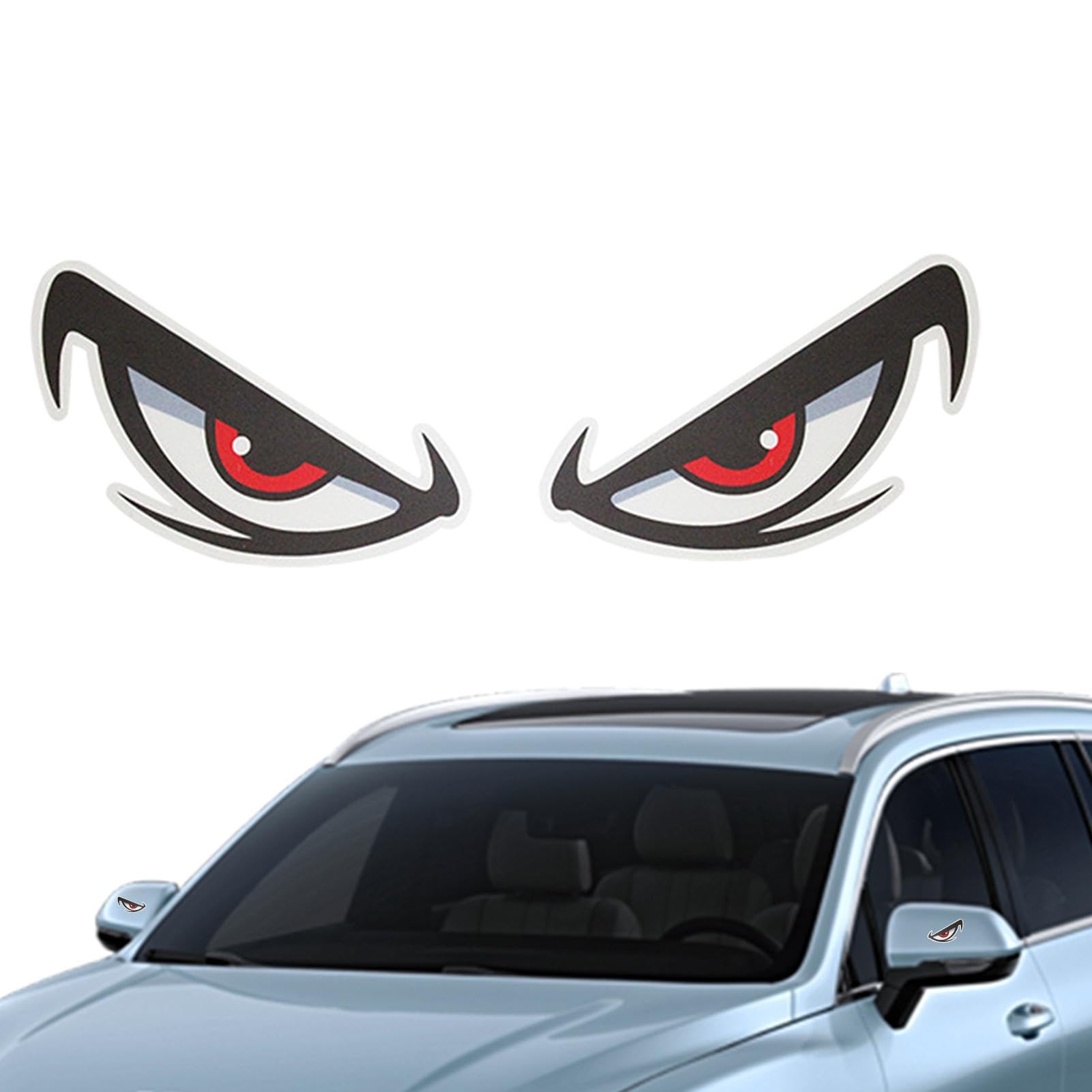 LPORF Reflektierender Augenaufkleber für Auto, 3D-Auto-starke reflektierende Augen, wasserfest, lustig, Aufkleber, Lustige Autoaufkleber, langlebige Autoaufkleber für Auto, Fenster, Wand von LPORF