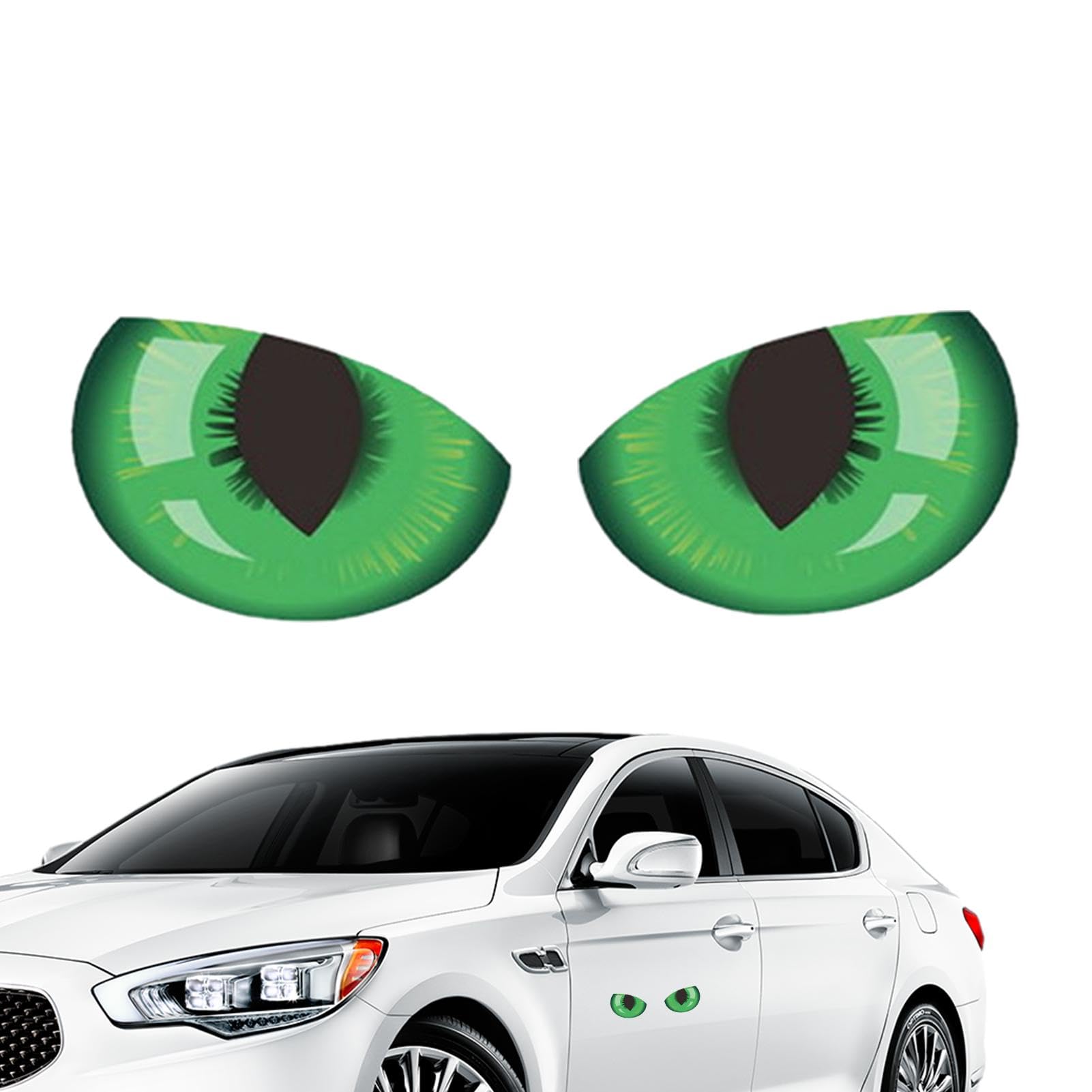 LPORF Reflektierender Augenaufkleber für Auto,Reflektierende 3D-Stereo-Augenaufkleber | Langlebiges Autozubehör, wasserdichte Autodekoration für Fenster, Wand, Automobil von LPORF