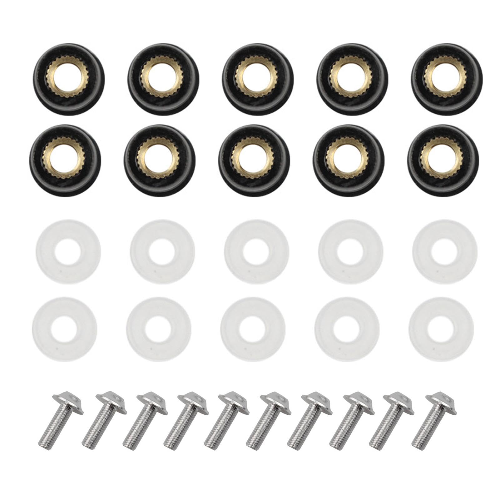 Motorrad-Windschutzscheibenschrauben, Motorradschrauben-Set | Verkleidungs-Set 5 mm Schrauben Windschutzscheibenmuttern, Schraubbefestigungen, 10 Stück, Verkleidungsbolzen-Set, Verkleidungsschrauben, von LPORF