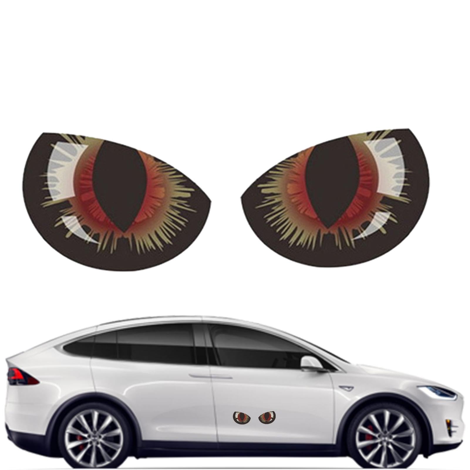 Reflektierender Augenaufkleber für Auto, 3D-Auto-starke reflektierende Augen, wasserfest, lustig, Aufkleber, Langlebige Autodekoration, lustige Autoaufkleber für Automobil, Zuhause, LKW von LPORF