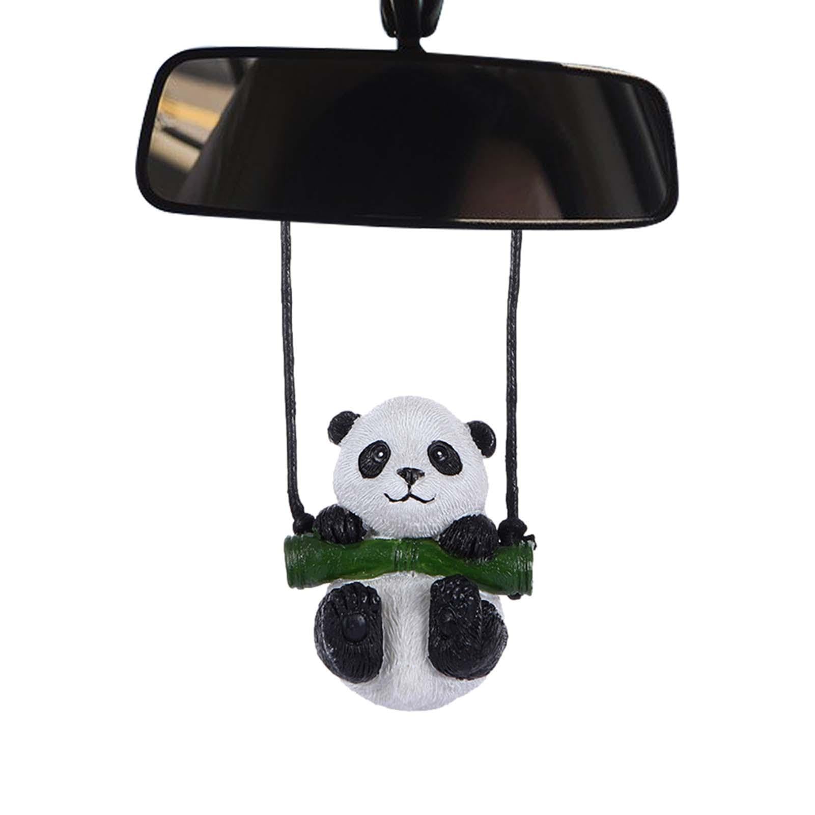 Rückspiegel-Zubehör,Panda-Auto-Ornamente | Schwingender Panda-Autoanhänger innen,Niedlicher Panda, cooler schwingender Panda, Auto-Ornament, Innen-Rückspiegel-Dekoration für Baum von LPORF