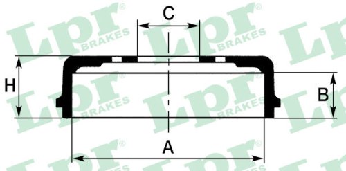 Bremstrommel 7D0262 LPR von LPR Brakes