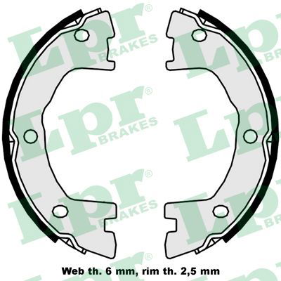 Bremsbackensatz, Feststellbremse Hinterachse LPR 09250 von LPR