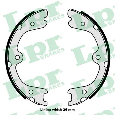 Bremsbackensatz, Feststellbremse Hinterachse LPR 09880 von LPR