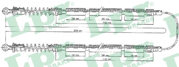 Seilzug, Feststellbremse hinten LPR C0203B von LPR