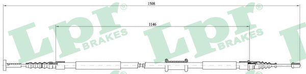 Seilzug, Feststellbremse hinten links LPR C1659B von LPR