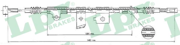 Seilzug, Feststellbremse rechts LPR C0496B von LPR