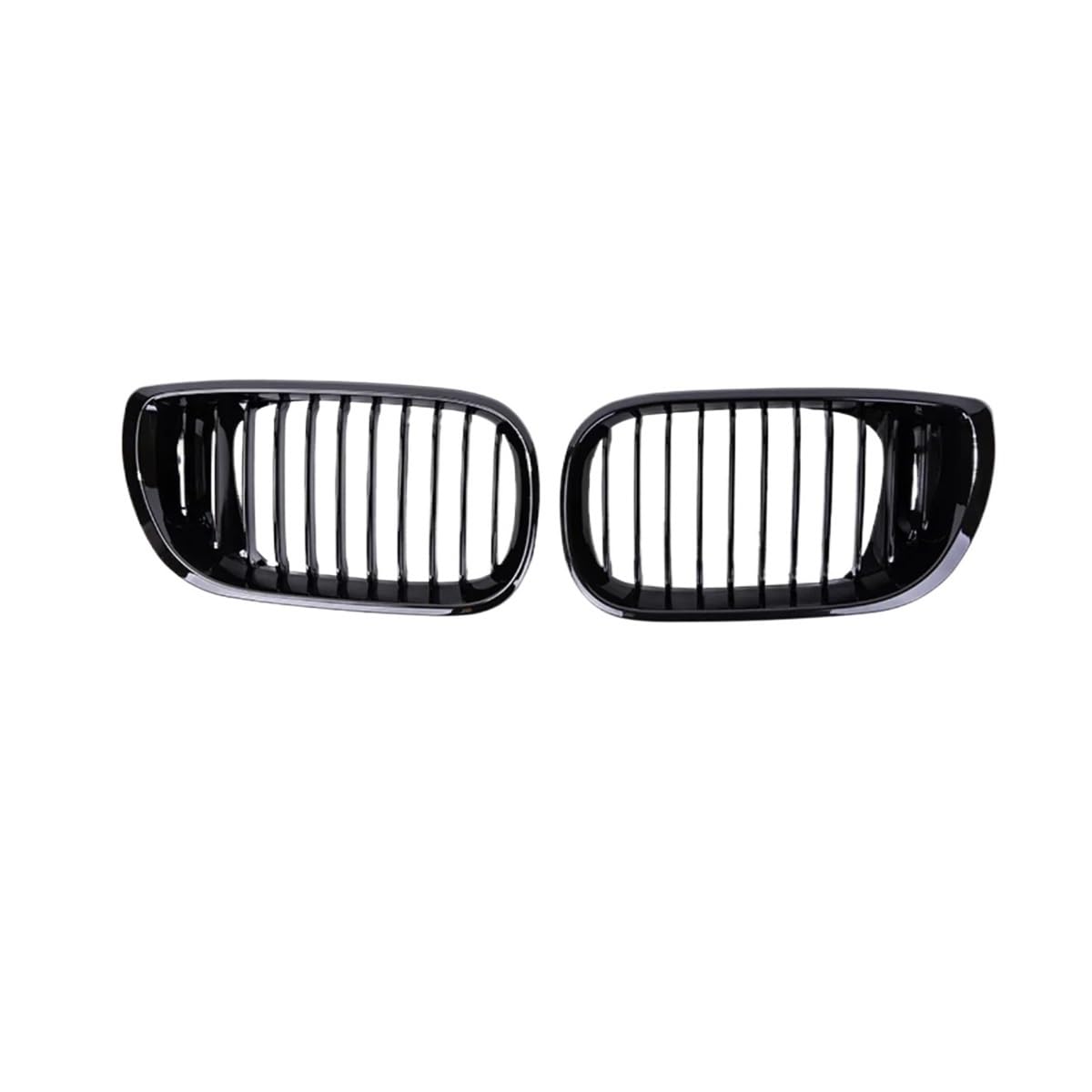 Auto frontstoßstange Grill 1 Paar Auto-Frontstoßstangengrill Für 3er-Serie E46 Limousine 4-Türer 320i 325i 2002 2003 2004 2005, Glänzend Schwarzer Einzellamellengrill von LPUYTRB