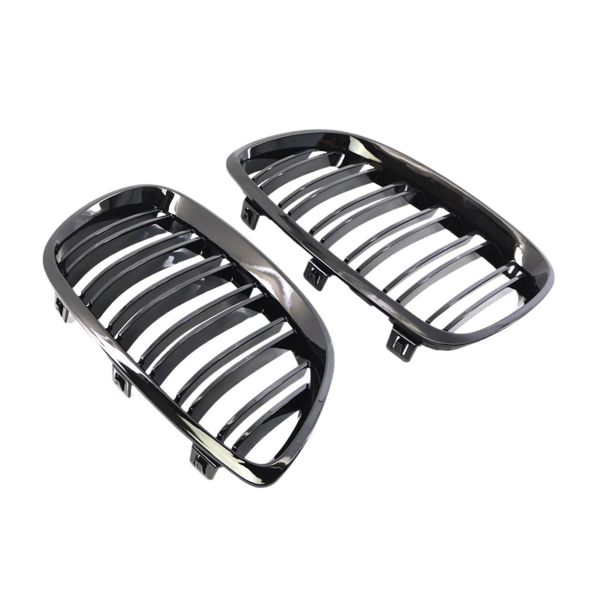 Auto frontstoßstange Grill 1 Paar Frontstoßstangengrill Für E92 E93 M3 2006 2007 2008 2009, Glänzend Schwarz, Autogrill, Dual-Line-Sportgrill von LPUYTRB