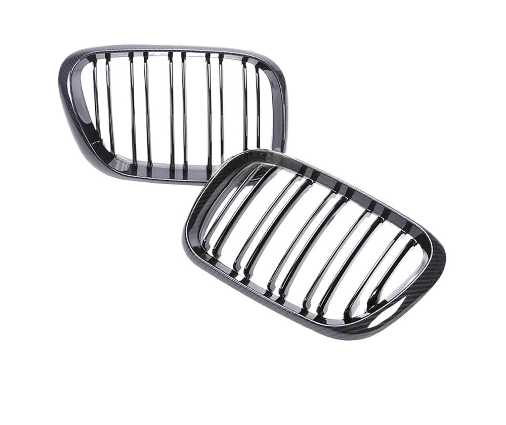 Auto frontstoßstange Grill Auto-Frontstoßstangengrill Für X5 E53 X5M 1999 2000 2001 2002 2003 2004 2005 2006, Kohlefaser Innen, Kühlergrill-Abdeckung von LPUYTRB