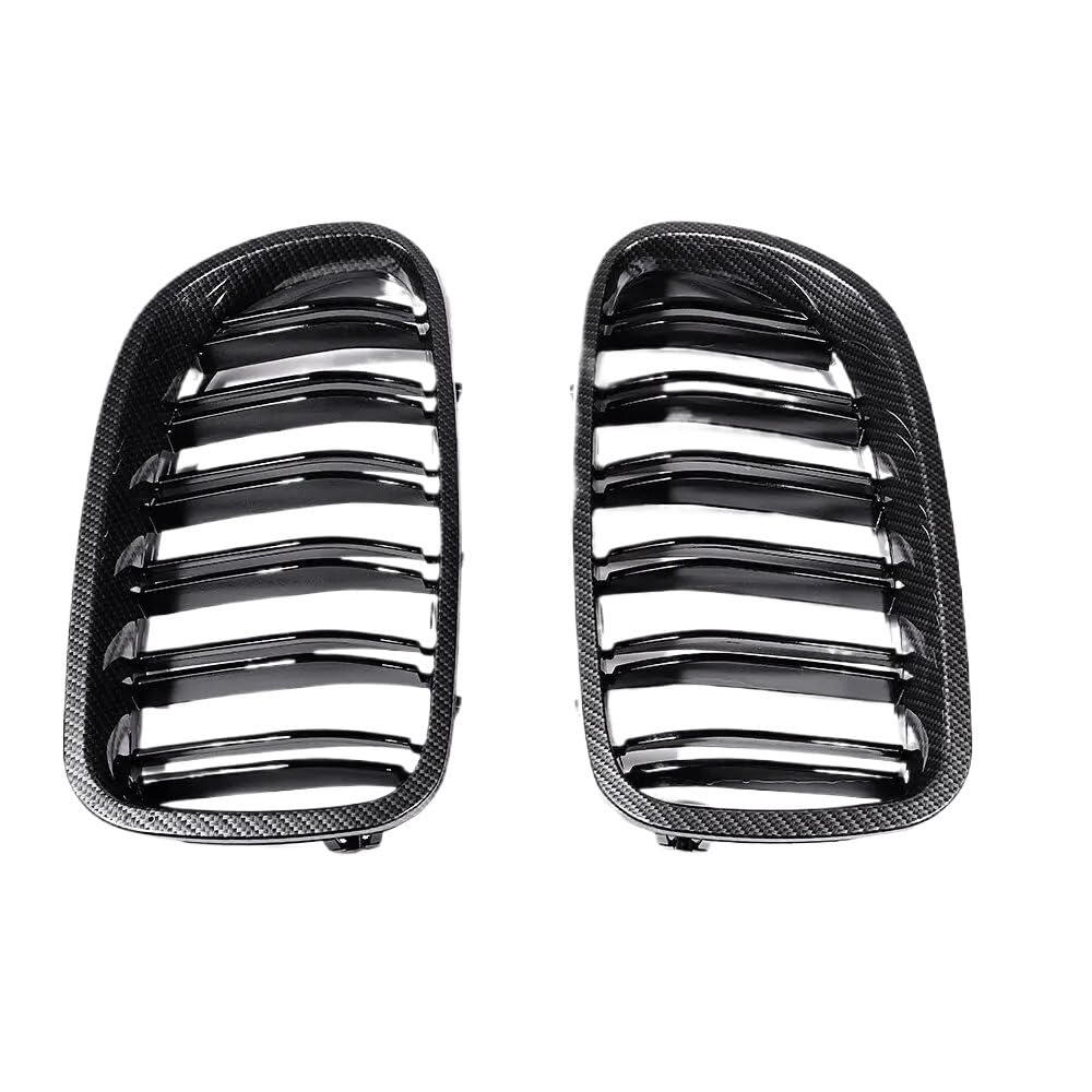 Auto frontstoßstange Grill Auto Glänzend Schwarzer Grill Dual Lamellen Grill Für 5er F10 F11 F18 520d 530d 540i 2010 2011 2012 2013 2014 2015 2016 2017 von LPUYTRB