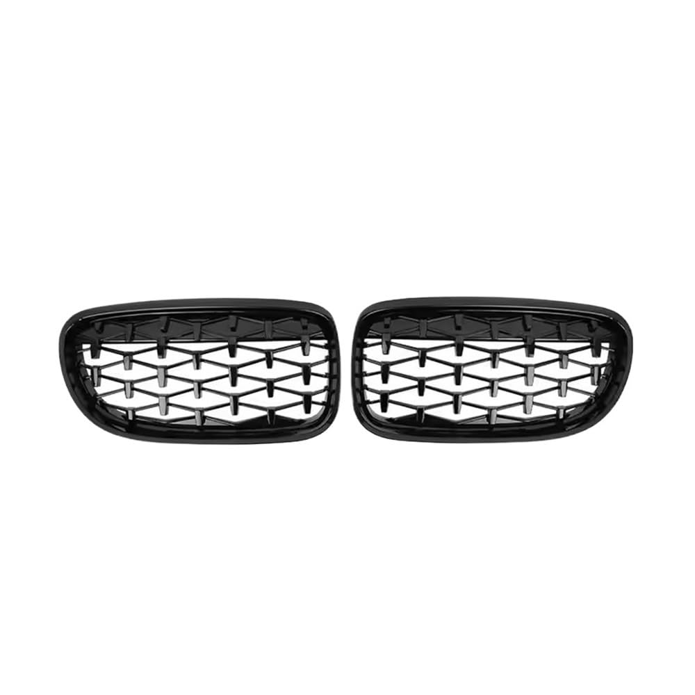 Auto frontstoßstange Grill Car Diamonds Style Frontstoßstangengitter Für 3er E90 E91 2009 2010 2011 2012 Single Line Style Glänzend Schwarz Doppellamellengitter von LPUYTRB