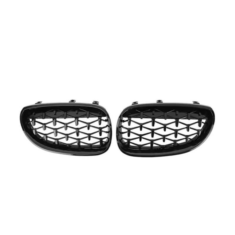 Auto frontstoßstange Grill Frontstoßstangengitter Im Carbon-Look Für 5er E60/E61 M5 325i 2004 2005 2006 2007 2008 2009. Glänzende Gitter Im Doppellinien-Stil von LPUYTRB