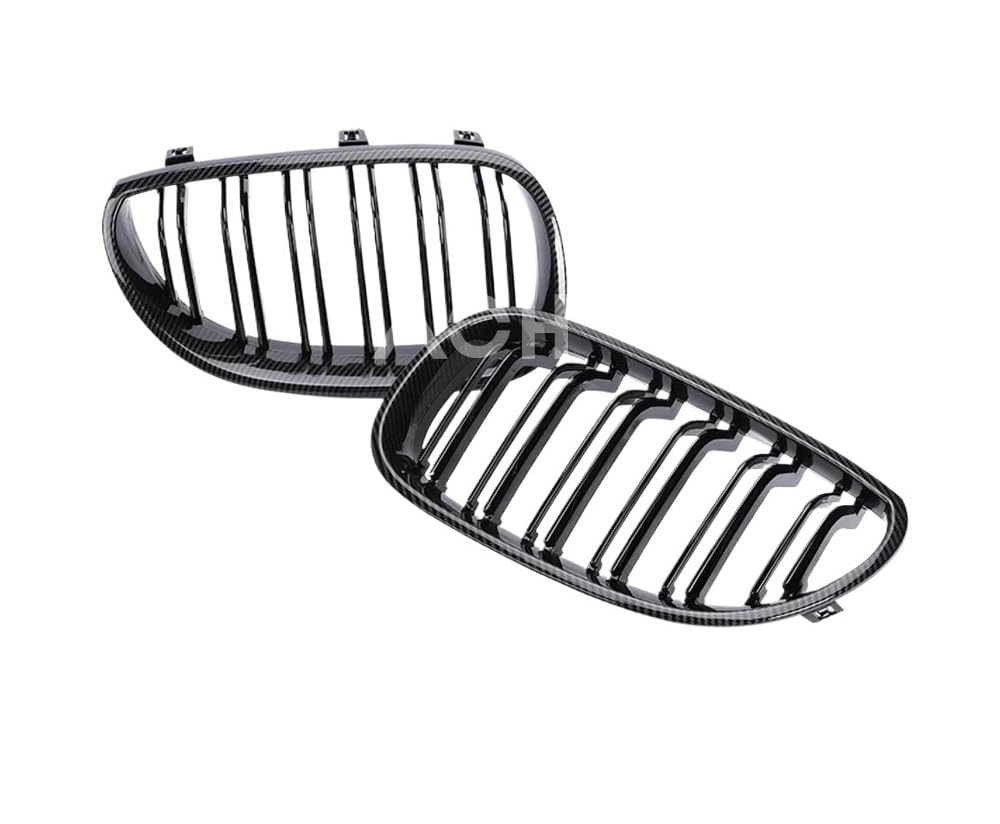 Auto frontstoßstange Grill Frontstoßstangengrill Glänzend Schwarz Chrom Carbon Grill Für M5 Für 5er E60 E61 2004 2005 2006 2007 2008 2009 530i 535i 540i von LPUYTRB