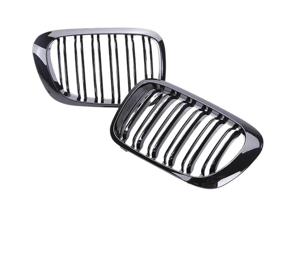 Auto frontstoßstange Grill Für 3er E46 1998 1999 2000 2001 Grill Auto Frontstoßstangengrill 2/4 Tür Glänzend Schwarz Haubengrills Ersatz von LPUYTRB