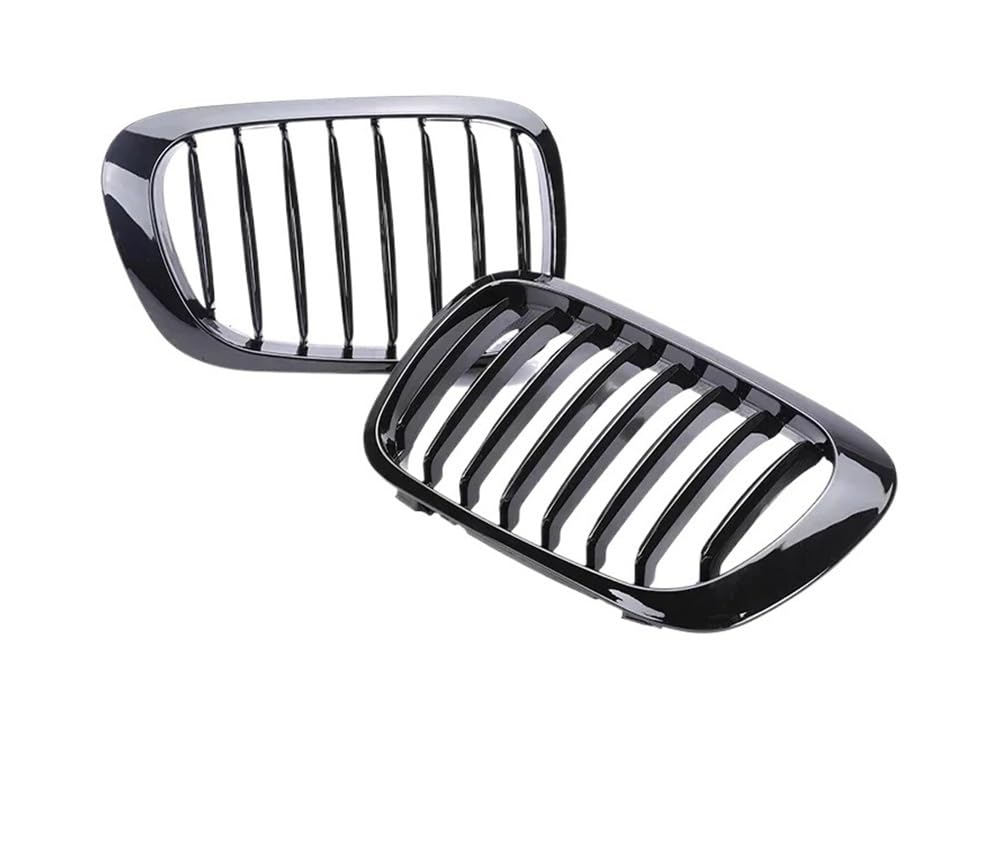 Auto frontstoßstange Grill Für 3er E46 318i 320i 325i 330i 1998 1999 2000 2001 2/4 Türen Glänzend Schwarz Auto-Frontgrill-Zubehör von LPUYTRB