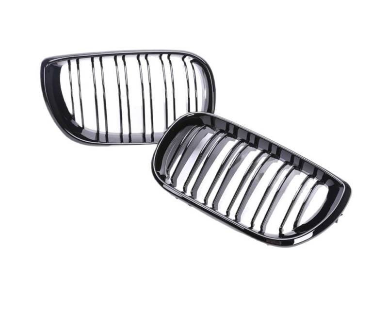 Auto frontstoßstange Grill Für 3er-Serie E46 Für Facelift 2004 2005 2006 2007 2/4 Türen Auto-Frontstoßstangengrill Glänzend Schwarz Haubengrill Doppellamellen von LPUYTRB