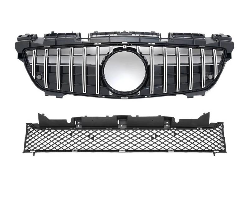 Auto frontstoßstange Grill Für Benz R172 SLK 2011 2012 2013 2014 2015 Auto Vorderen Einlass Grille Stoßstange Grill Mittleren Gitter Mesh Tuning Teil von LPUYTRB