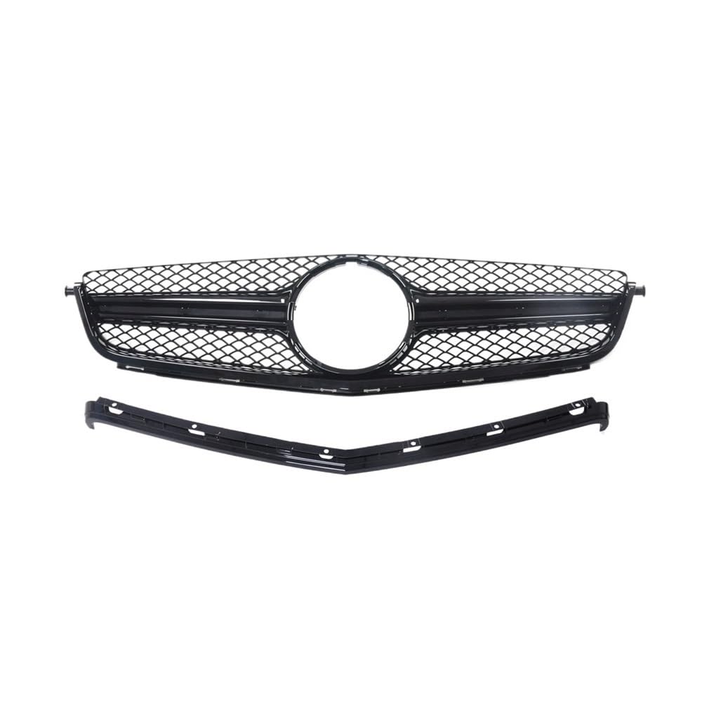 Auto frontstoßstange Grill Für Benz W204 C63 AMG 2012 2013 2014 Auto Kühlergrill Grill W/Rahmen Abdeckung Trim Schwarz Auto Oberen Stoßstange Haube Abdeckung Mesh Grid von LPUYTRB