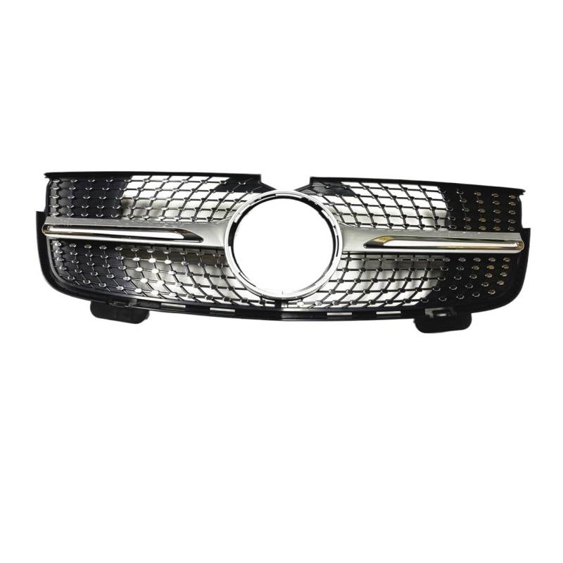 Auto frontstoßstange Grill Für Benz X164 GL-Klasse GL320 GL450 2007 2008 2009 Auto Frontgrill Silber/Schwarz Obere Stoßstange Haube Mesh Gitter Grill von LPUYTRB