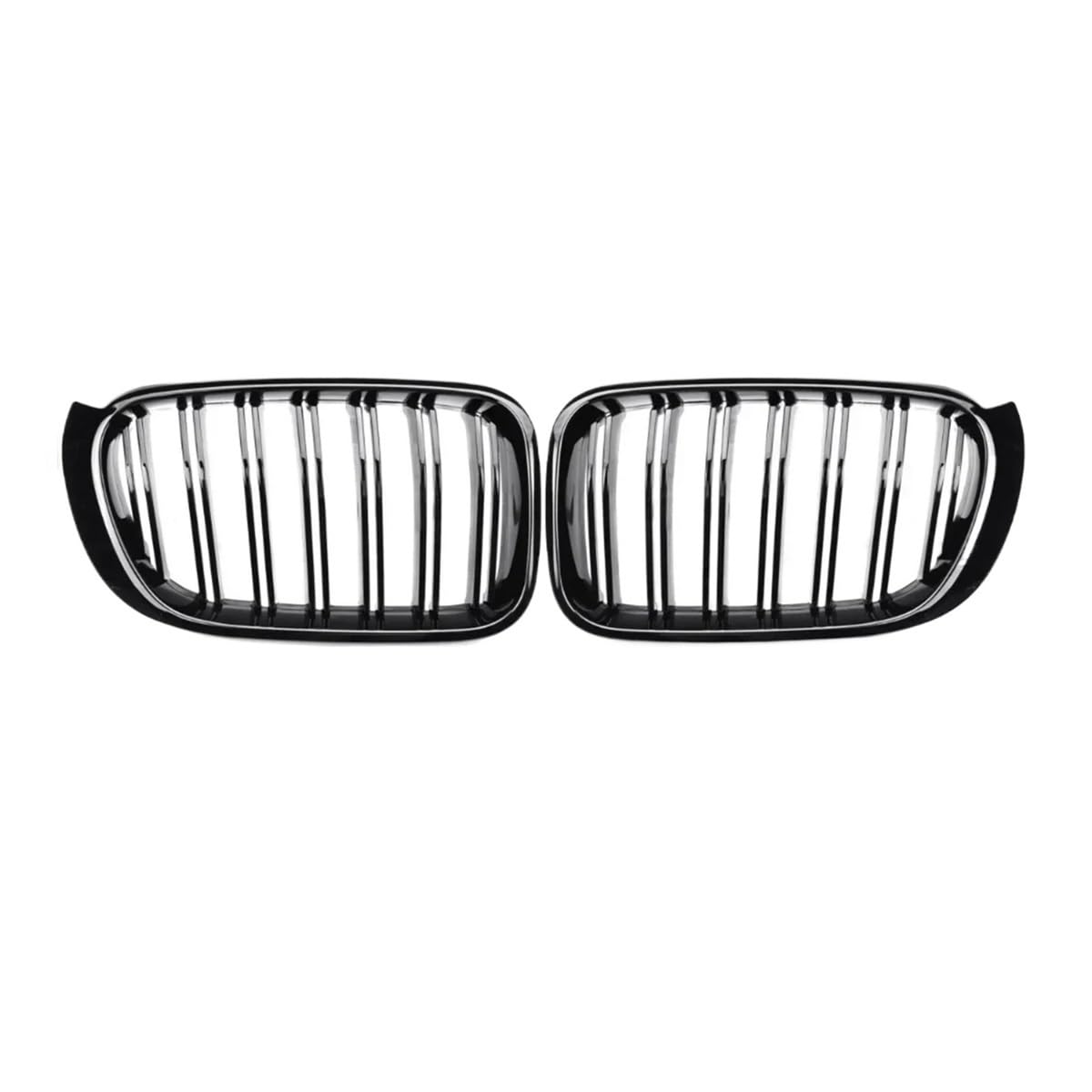 Auto frontstoßstange Grill Für X3 X4 F25 F26 2014 2015 2016 2017 Frontstoßstangengrill 1 Paar Auto Doppellinie Sportgrill Glänzend Schwarze Abdeckung von LPUYTRB