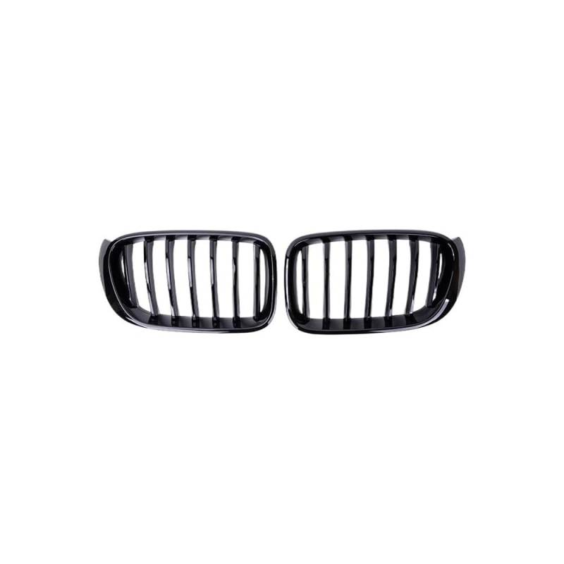 Auto frontstoßstange Grill Glänzend Schwarzer Frontstoßstangengrill, Doppelte Linie Für X3 X4 F25 F26 2015 2016 2017. Frontgrill von LPUYTRB