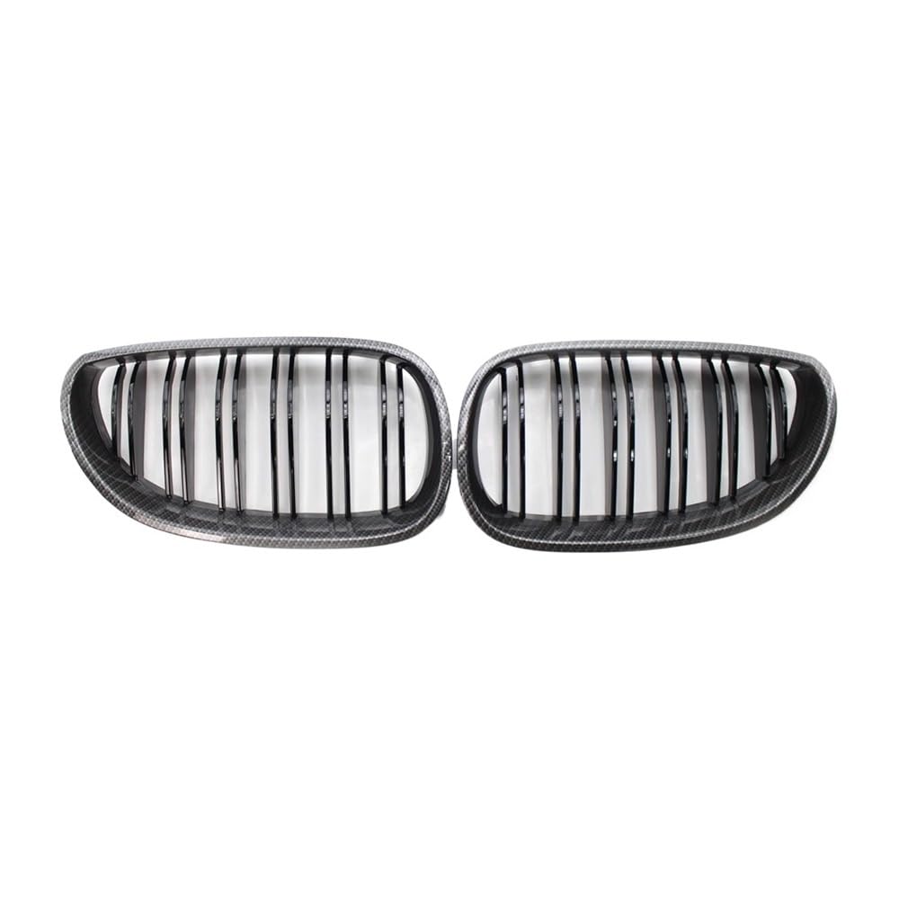 Auto frontstoßstange Grill Kohlefaser-Frontsport-Grills, Haubengrill Für E60 E61 2003 2004 2005 2006 2007 2008 2009 M5 525i 528i 528xi 530i von LPUYTRB