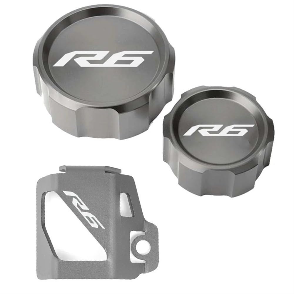 Bremsflüssigkeitsbehälter Deckel Für Ya&maha R6 YZF R6 YZFR6 YZF-R6 2010-2022 2021 Motorrad Vorne Hinten Bremsflüssigkeitsbehälter Kappe Zylinderabdeckung Schutzfolie von LPUYTRB