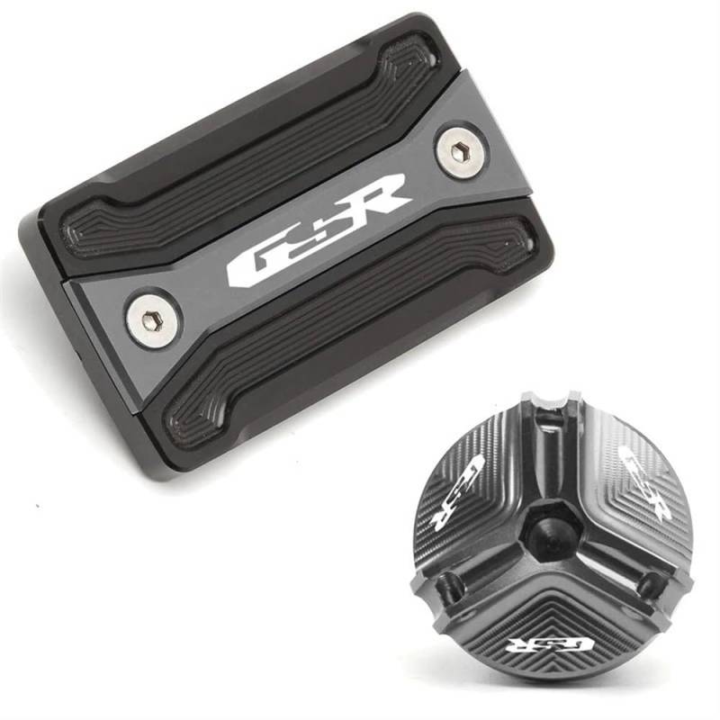 Bremsflüssigkeitsbehälter Deckel Motorrad Vorderrad-Bremsflüssigkeitsbehälter-Abdeckung Für SU&ZUKI GSR750 GSR600 GSR400 GSR 750 600 400 Zubehör Motoröl-Einfülldeckel von LPUYTRB