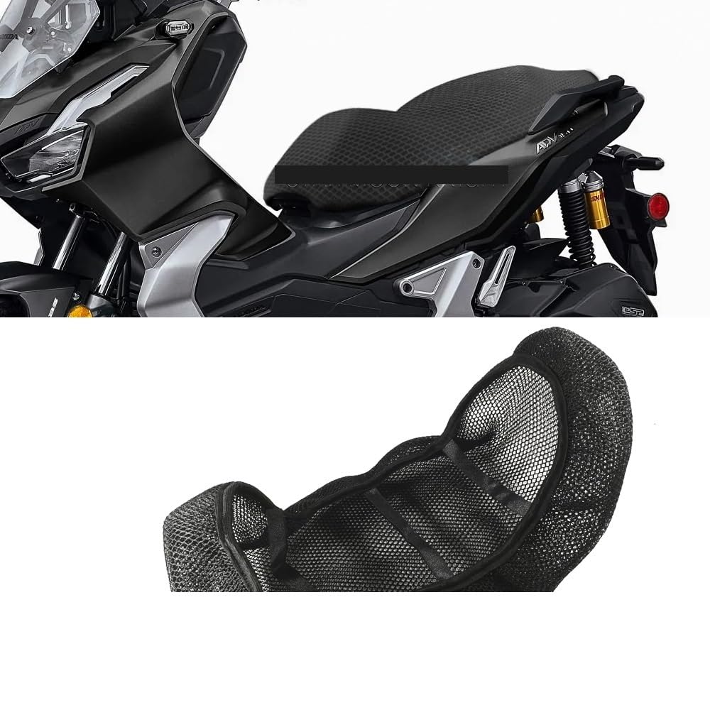 LPUYTRB Motorrad Sitzbezug Beifahrer-Fahrer-Nylon-Sitzkissen Für ADV150 ADV 150 Motorrad -Mesh-Gewebe-Kühlsitzbezug von LPUYTRB