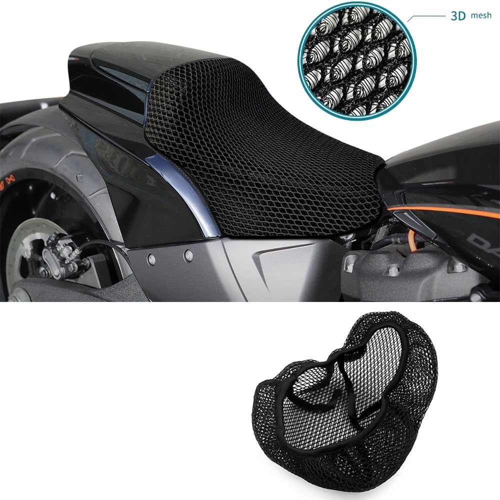 LPUYTRB Motorrad Sitzbezug FXDR 114 Zubehör Motorrad-Sitzbezug Für H&Arley FXDR114 2019–2023, Sitzschutzkissen, Luftstrom-Sitzbezug von LPUYTRB