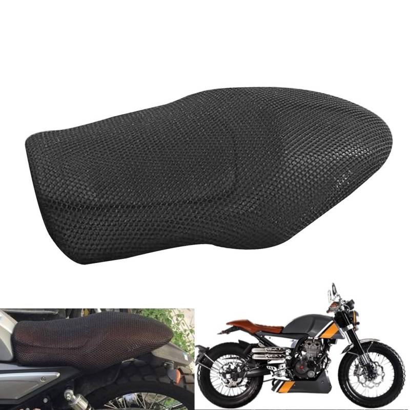 LPUYTRB Motorrad Sitzbezug Motorrad Atmungsaktive Sonnencreme Mesh Schutz Kissen Sitzbezug Für FB Mondial HPS 125 HPS 300 Hipster HPS125 HPS300 von LPUYTRB