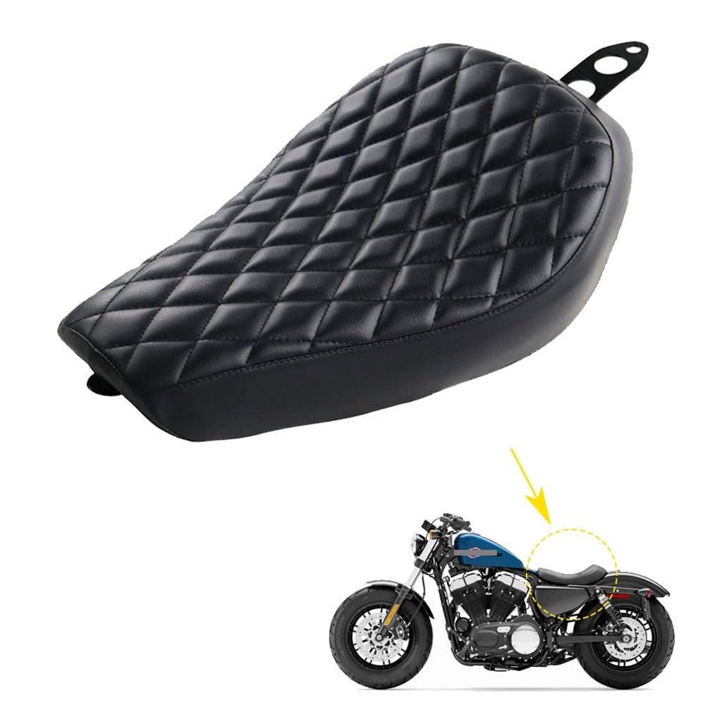 Motorrad Sitzbezug Motorrad Teil Schwarz Leder Fahrer Vordersitz Kissen Zubehör Für H&Arley Sportster XL 883 1200 48 72 Forty Eight 2016-2020 von LPUYTRB