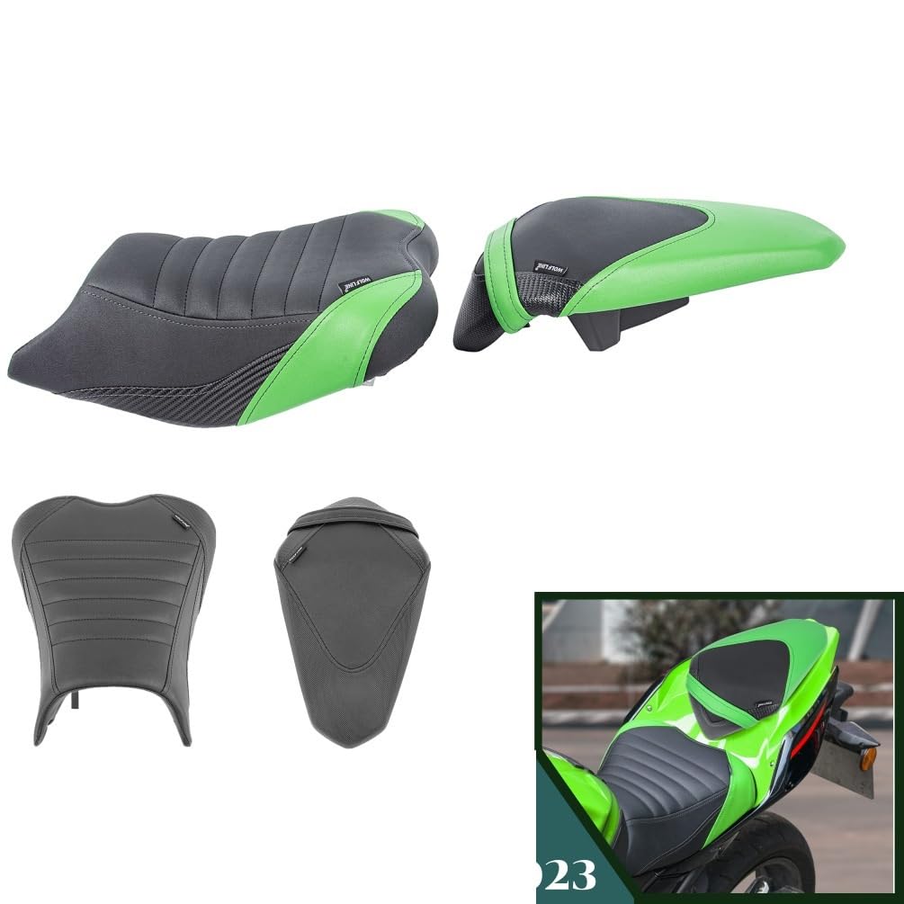 Motorrad Sitzbezug Ninja400 Z400 Front Fahrersitz Für Ninja Z 400 2018-2023 2022 2021 Motorrad Hinten Passagier Sozius Kissen Abdeckung zubehör von LPUYTRB