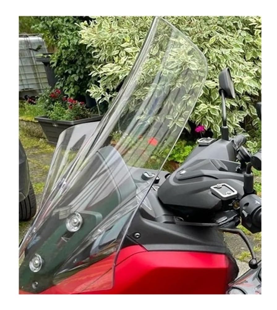 Windabweiser Motorrad Motorrad Nmax155 Nmax2020 Einstellbar 10 cm Höher 58,5 cm Windschutzscheibe Windschutzscheibe Für Yam&aha Nmax V2 2021-2023 von LPUYTRB