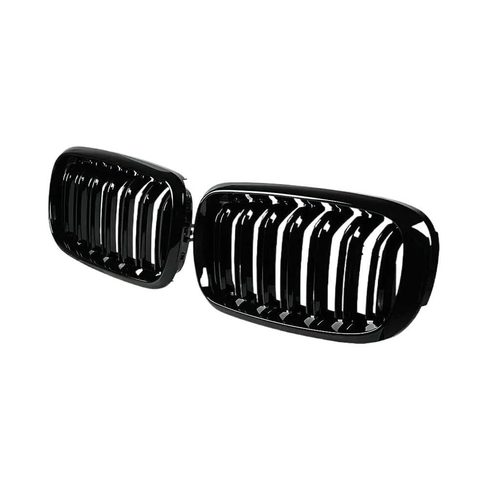 auto frontstoßstange grill Für F15 F16 X5 X6 F85 F86 2014 2015 2016 2017 2018 Frontstoßstangengrill Glänzend Schwarz Auto Doppellattengrill von LPUYTRB